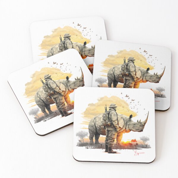 Item preview, save the white rhino, stop poaching designed and sold by Emma Studio.
