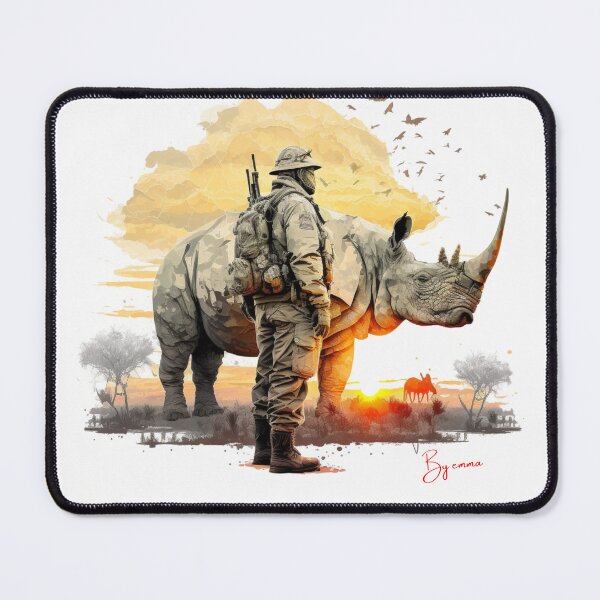 Item preview, save the white rhino, stop poaching designed and sold by Emma Studio.