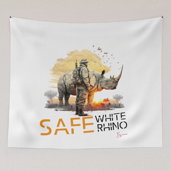 Item preview, save the white rhino, stop poaching designed and sold by Emma Studio.