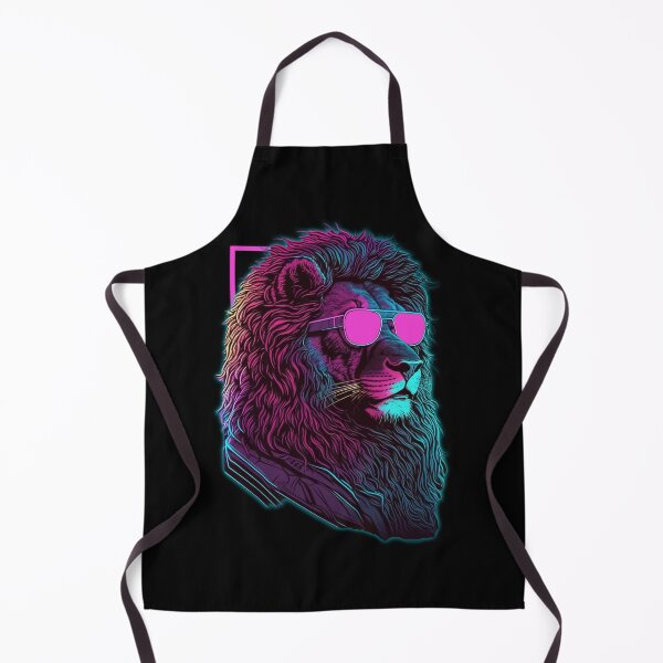 Item preview, Vaporwave synthwave cool lion in sunglasses designed and sold by RESToRAPTOR.