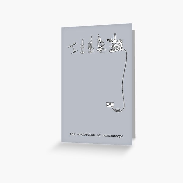The Evolution Of Microscope Greeting Card