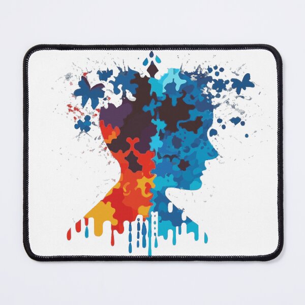 Item preview, Ink Blot Colorful Mind Puzzle Concienciación sobre el autismo designed and sold by Holisticfox.