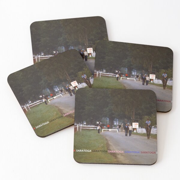 Item preview, VINTAGE SARATOGA BACKSTRETCH SCENE C2023 Steve Yellowbear designed and sold by SteveYellowbear.