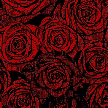 Artwork thumbnail, Red Roses Pixelated by StudioDestruct