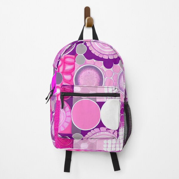 Item preview, Pink and purple circles and squares pattern designed and sold by TheTrendsDesk.