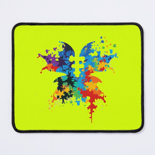Item preview, Ink Blot Colorful Mind Puzzle Autism Awareness Butterfly designed and sold by Holisticfox.