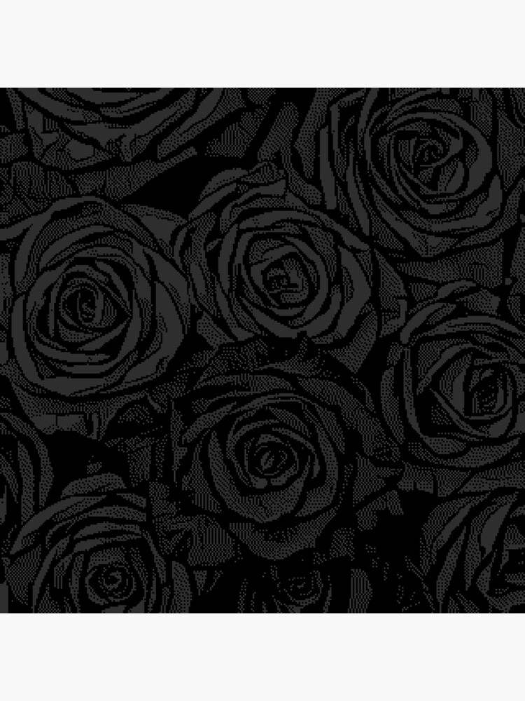 Thumbnail 3 of 3, Sticker, Gray Roses Pixelated designed and sold by StudioDestruct.