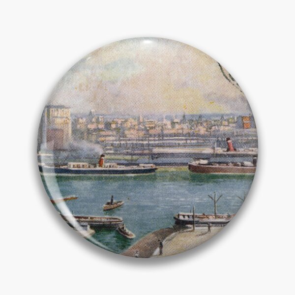 Item preview, 1910 Canada antique postcard Montreal the harbor designed and sold by observer11.