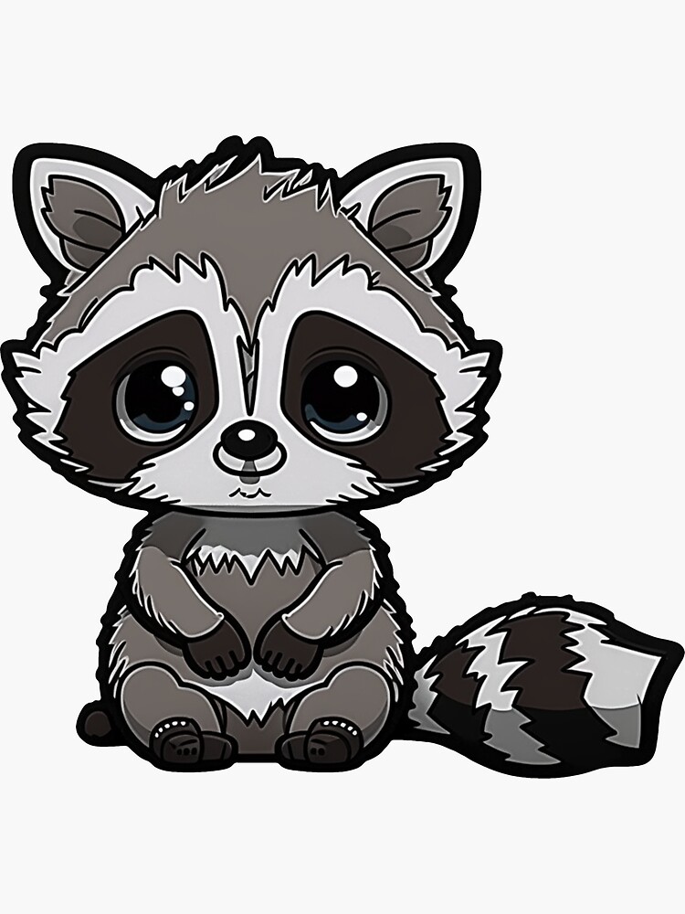 Baby Raccoon Vinyl Sticker