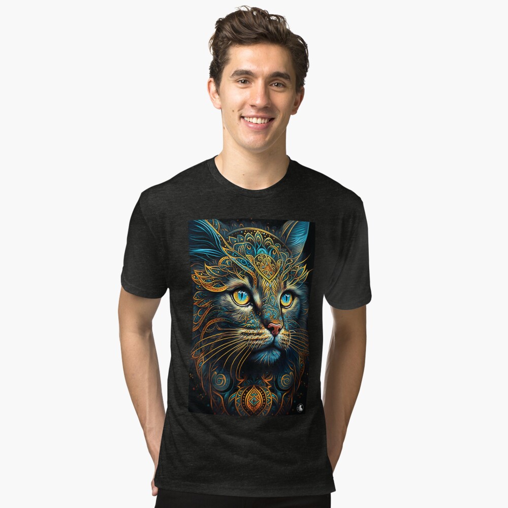 Cat Mandala Art #4 Kids T-Shirt for Sale by MyFamilyHasPaws