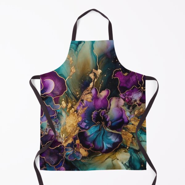 Item preview, Abstract Purple and Teal Floral designed and sold by SK Art + Design.