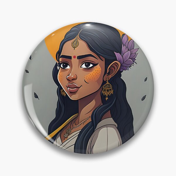 Item preview, Adorable Indian Woman Sticker designed and sold by PhimaDesing.