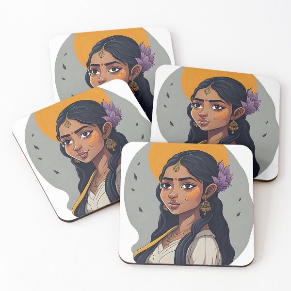Item preview, Adorable Indian Woman Sticker designed and sold by PhimaDesing.