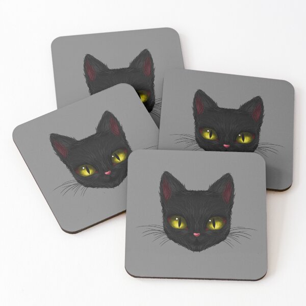 Item preview, Black Cat with Yellow Eyes designed and sold by Atelier CM.