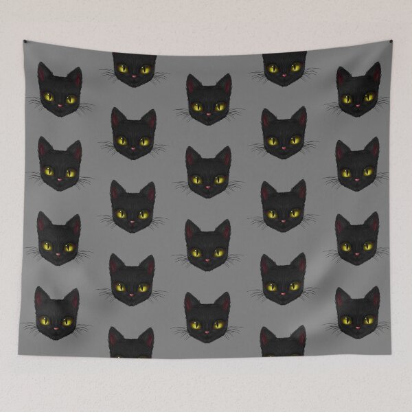 Item preview, Black Cat with Yellow Eyes designed and sold by Atelier CM.