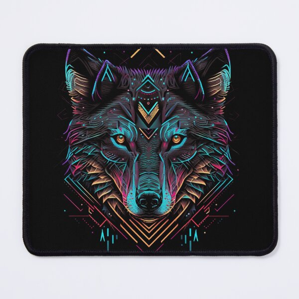 Item preview, Geometric Wolf Synthwave designed and sold by shanemuir5.
