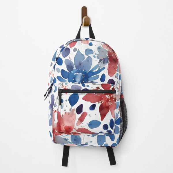 Item preview, Red, White, and Blue Patriotic Watercolor Flowers - a modern art way to wear the colors of the United States of America ... the good ol' USA.  designed and sold by SeaStories88.