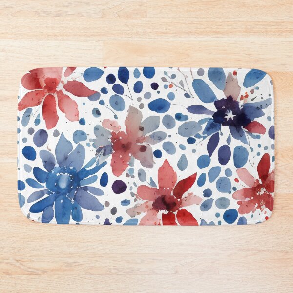 Item preview, Red, White, and Blue Patriotic Watercolor Flowers - a modern art way to wear the colors of the United States of America ... the good ol' USA.  designed and sold by SeaStories88.