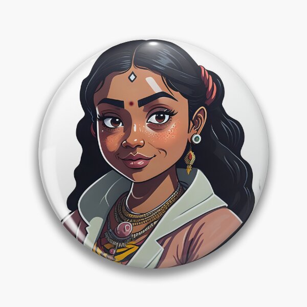 Item preview, Adorable Indian Woman Sticker designed and sold by PhimaDesing.