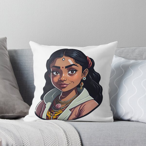 Item preview, Adorable Indian Woman Sticker designed and sold by PhimaDesing.