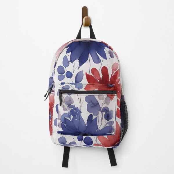 Item preview, Red, White, and Blue Patriotic Watercolor Flowers - a modern art way to wear the colors of the United States of America ... the good ol' USA.  designed and sold by SeaStories88.