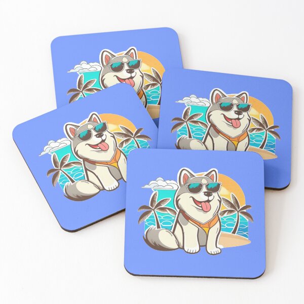 Item preview, Husky in the beach designed and sold by brindled.
