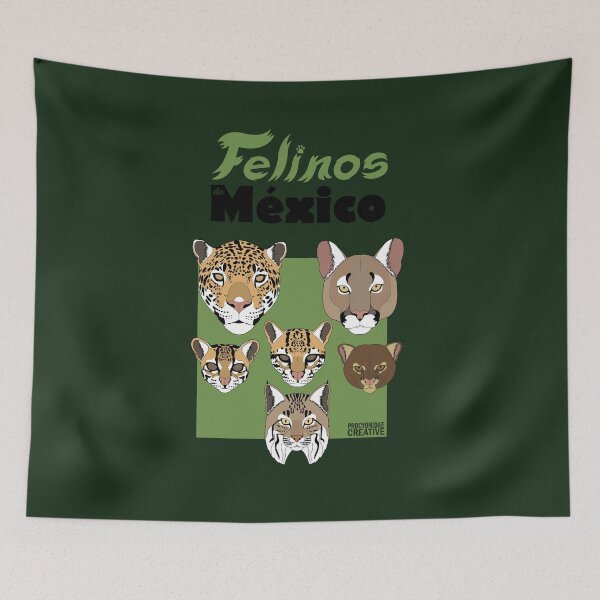 Item preview, Felines of Mexico 3 designed and sold by Procyonidae Creative.