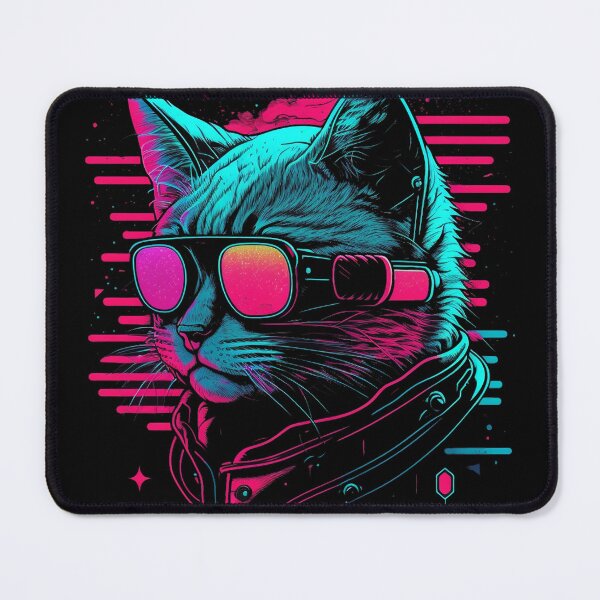 Item preview, Cat Synth wave with glasses designed and sold by shanemuir5.