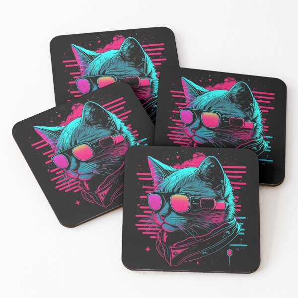 Artikelvorschau, Cat-Synth-Welle mit Brille entworfen und verkauft von shanemuir5.
