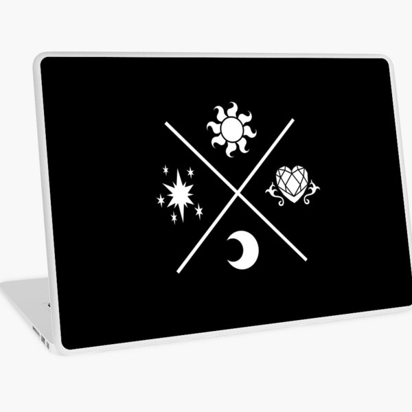 MLP Princesses Symbols – Cutie Marks (white version) Laptop Skin