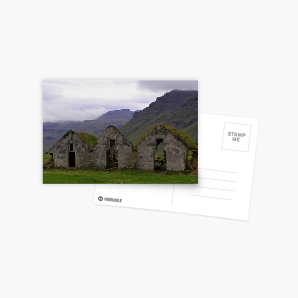 Icelandic Farm Buildings Postcard
