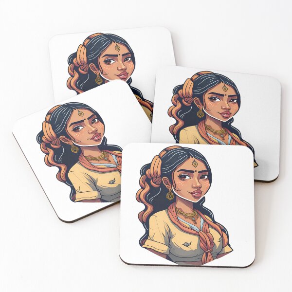 Item preview, Adorable Indian Woman Sticker designed and sold by PhimaDesing.