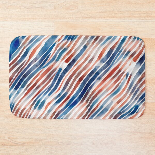 Item preview, Red, White, and Blue Patriotic Watercolor Wavy Stripes- a modern art way to wear the colors of the United States of America ... the good ol' USA.  designed and sold by SeaStories88.