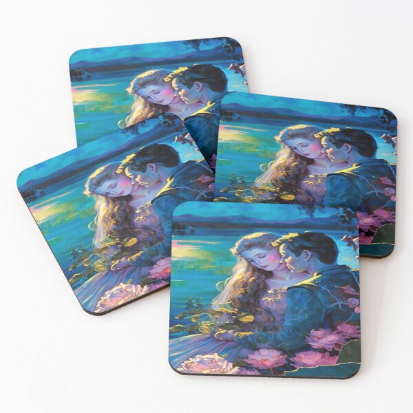 Item preview, Amoureux assis sous le clair de lune designed and sold by delila8a8e.