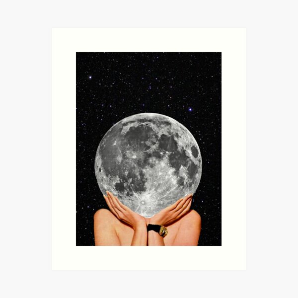La Luna - Full moon art Art Print