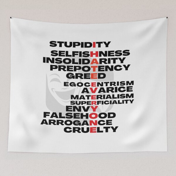 Item preview, I hate anti-values t-shirt - lost humanity designed and sold by relso.