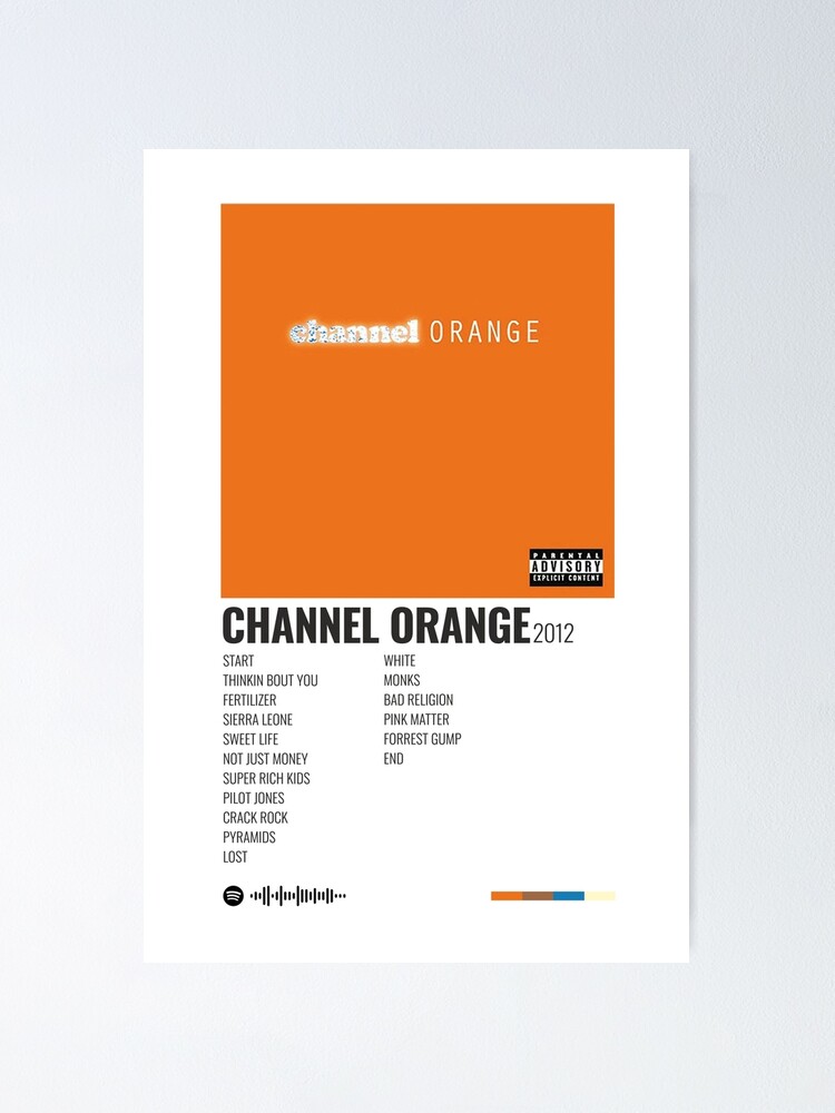 Frank Ocean - Channel Orange, Minimalist Album Cover Poster Poster for  Sale by NOT NOBODY.