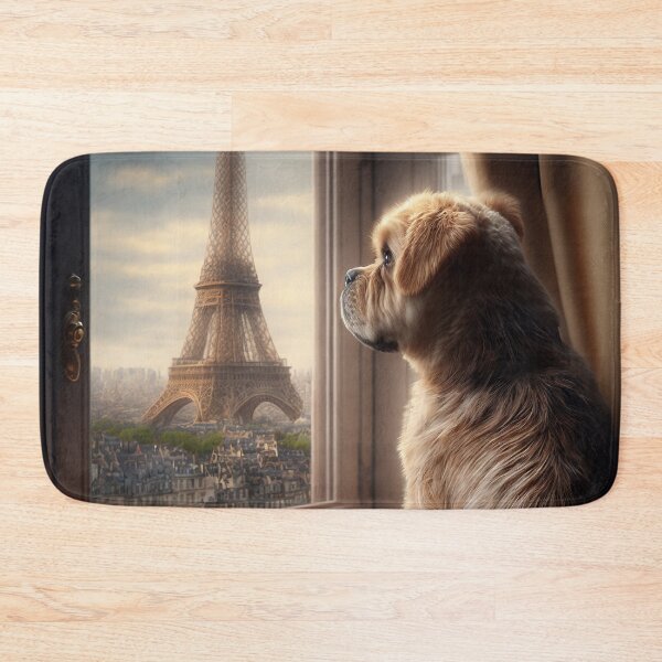 Item preview, Dog Looking Out a Window at the Eiffel Tower designed and sold by jrtwynam.
