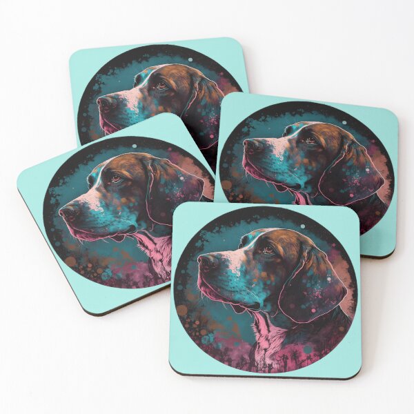 Item preview, American Foxhound in a Pink and Blue World designed and sold by DoggyDevotion.