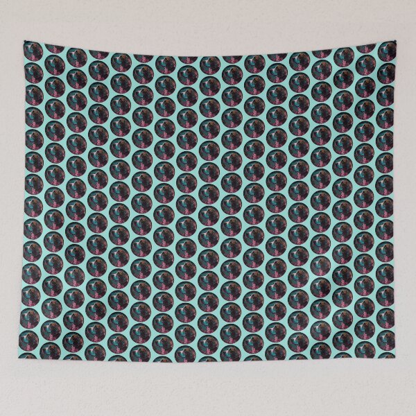 Item preview, American Foxhound in a Pink and Blue World designed and sold by DoggyDevotion.