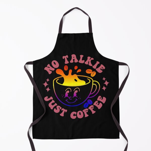 Item preview, Rainbow Colors No Talkie Just Coffee | Cute and Funny Antisocial Coffee Lover Design - Black designed and sold by PearlMoonGrapes.