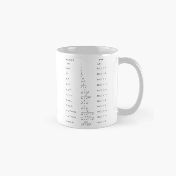 Laplace Transform, Math, Mathematics, Physics, #Laplace, #Transform, #Math, #Mathematics, #Physics, #LaplaceTransform Classic Mug