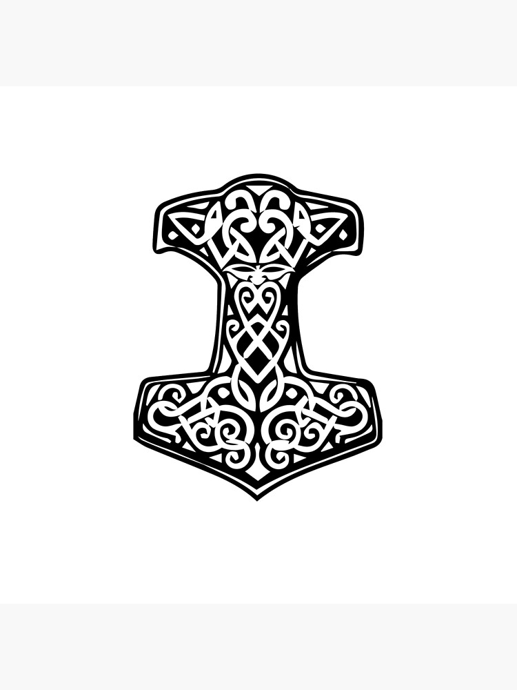 beundre porter Stereotype Mjolnir Thor's Hammer Viking Rune" Throw Pillow for Sale by Huginna-Muninn  | Redbubble
