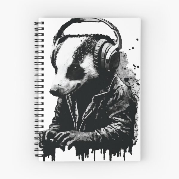 Item preview, A Honey Badger wearing headphones - Animal Street Art designed and sold by GVRDesign.