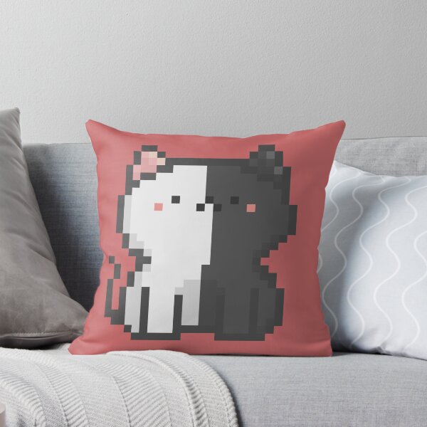 Item preview, Pixel Quiet Two Face White Black Cat 41 designed and sold by sosorimaru.