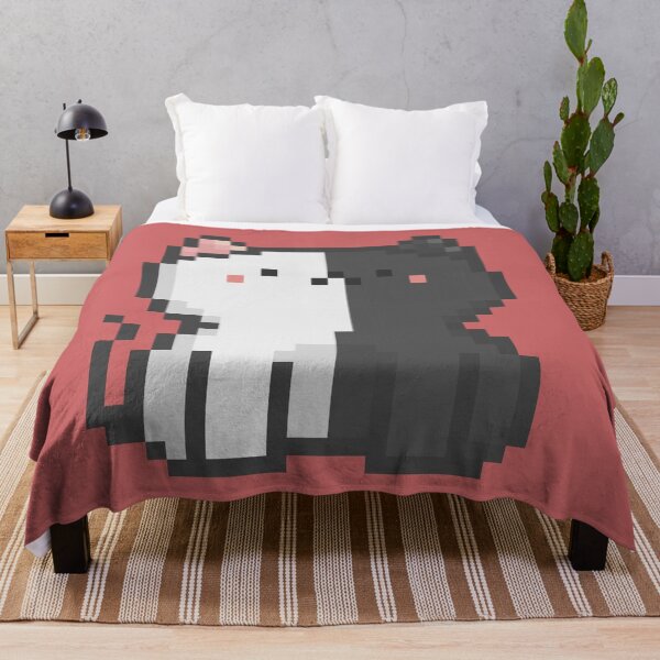 Item preview, Pixel Quiet Two Face White Black Cat 41 designed and sold by sosorimaru.