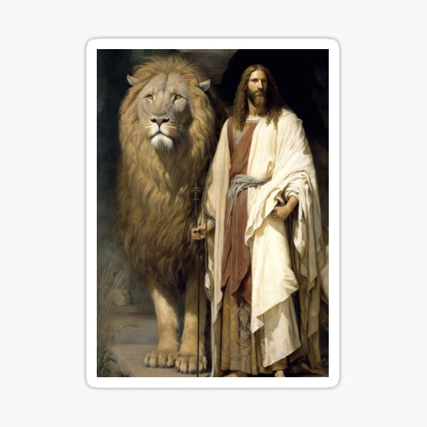Item preview, Jesus and the Lion of Judah designed and sold by lionsavannah.