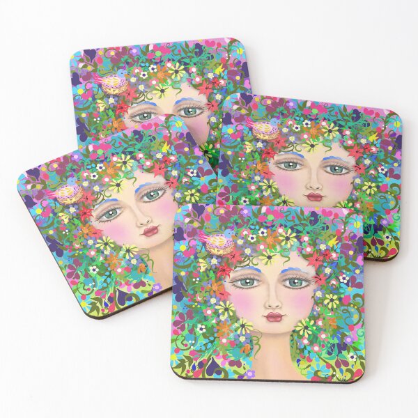 Item preview, Spring Face Beautiful Flowers and Bird designed and sold by CheriesArt.