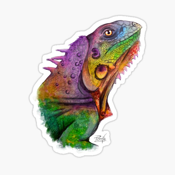Iguane multicolor Sticker