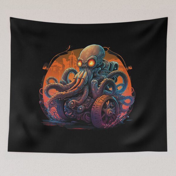 Item preview, Cyberpunk Octopus In A Wheelchair designed and sold by levrek.